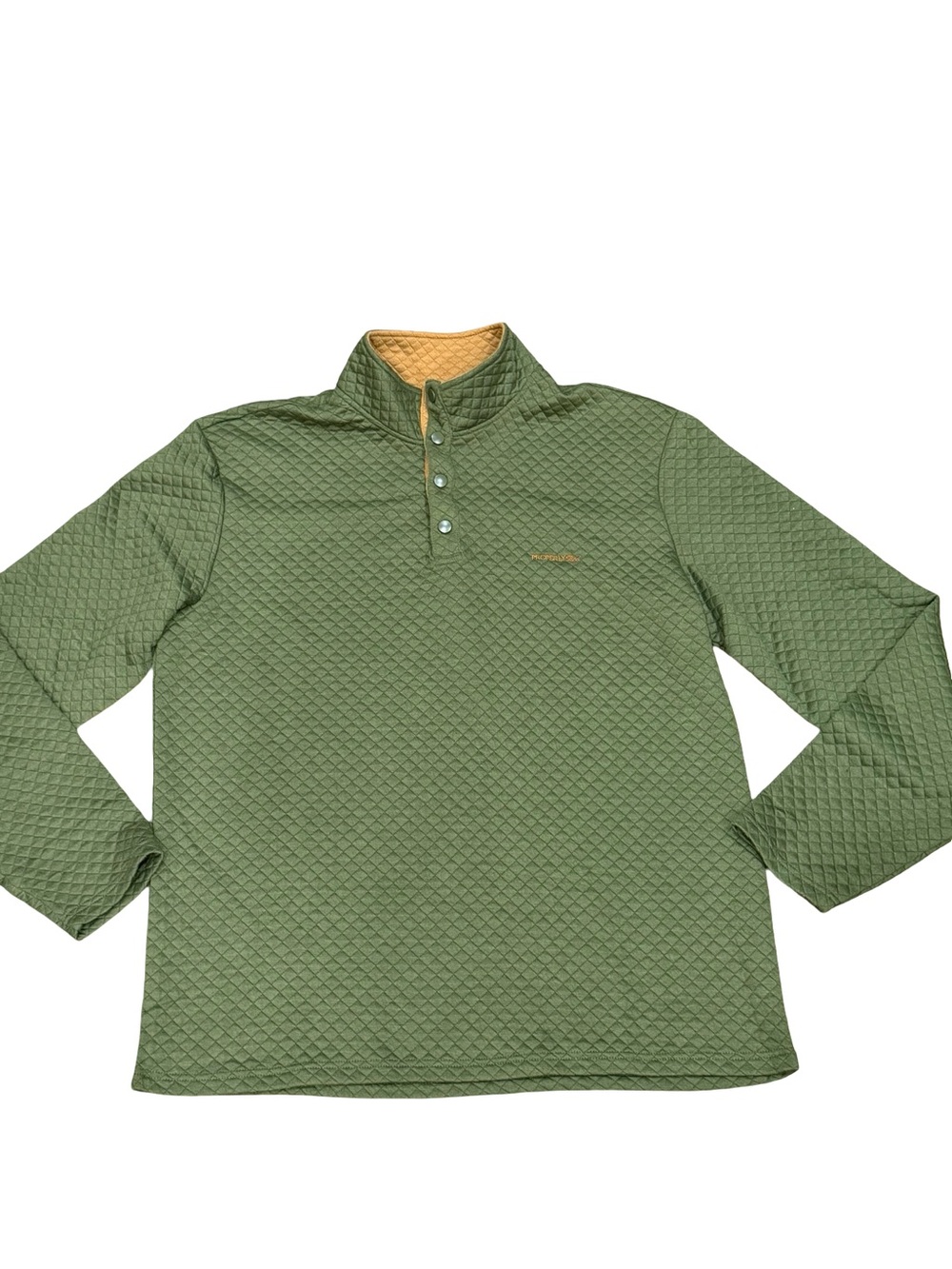 🌿 Properly Tied Club Pullover Olive Quilted Pullover Size XL